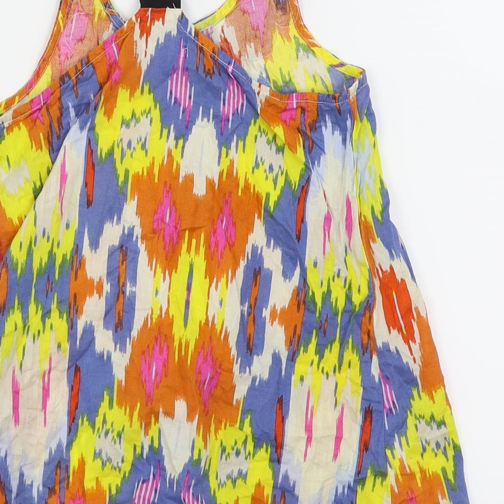 M&S Girls Multicoloured Batik Camisole Dress Shirt Size 9 Years