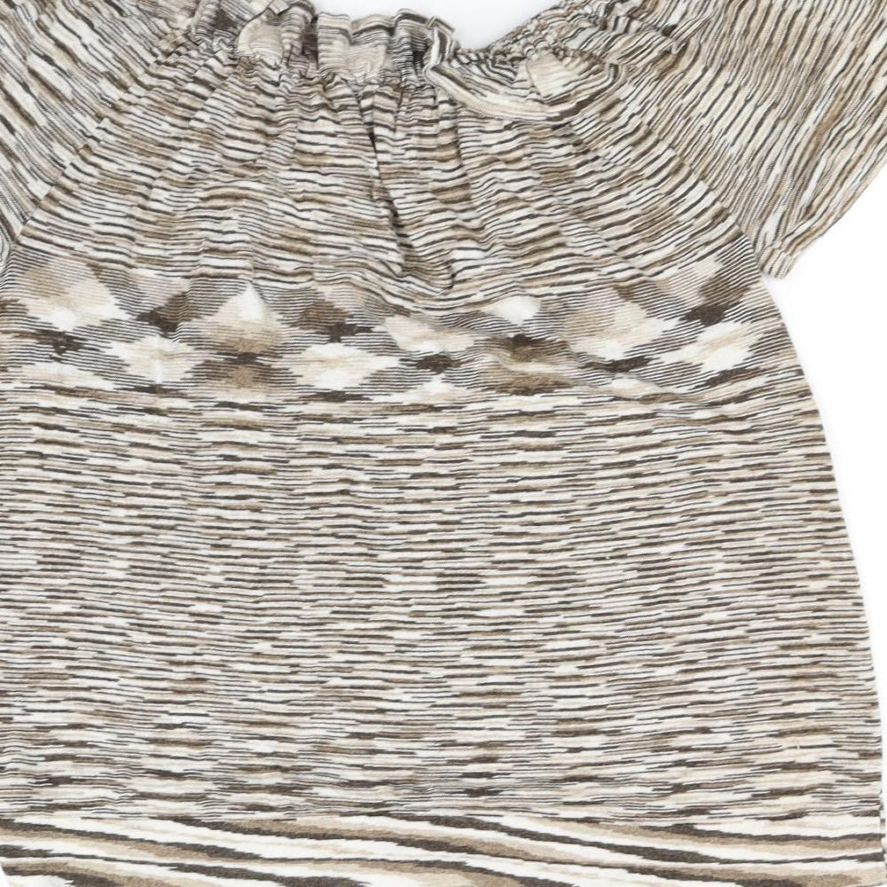 banna replic Womens Brown Basic T-Shirt Size S