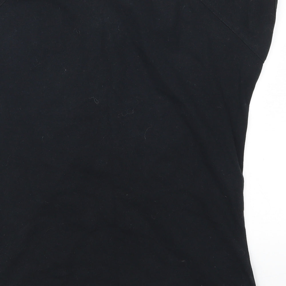 Ppaya Womens Black Basic T-Shirt Size 12