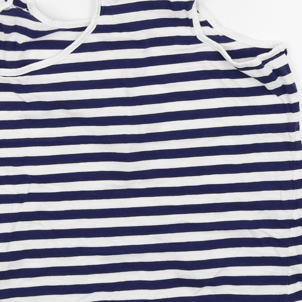 I love girls wear Girls White Striped Camisole Tank Size 12-13 Years