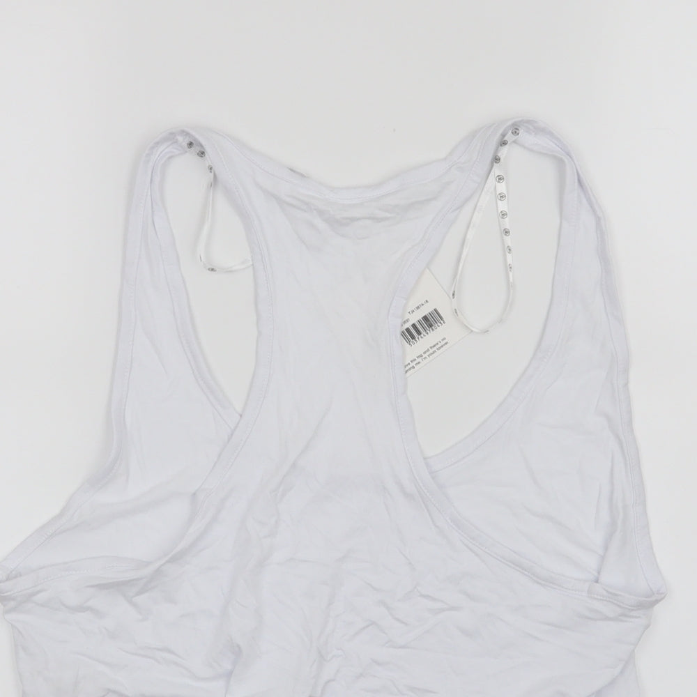 Missguided Womens White Cropped Tank Size 16