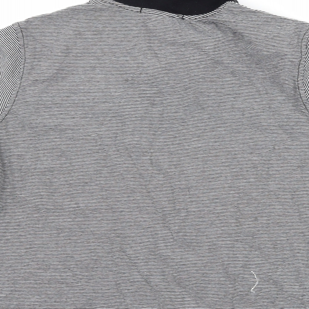 George Boys Black Striped Basic T-Shirt Size 11-12 Years