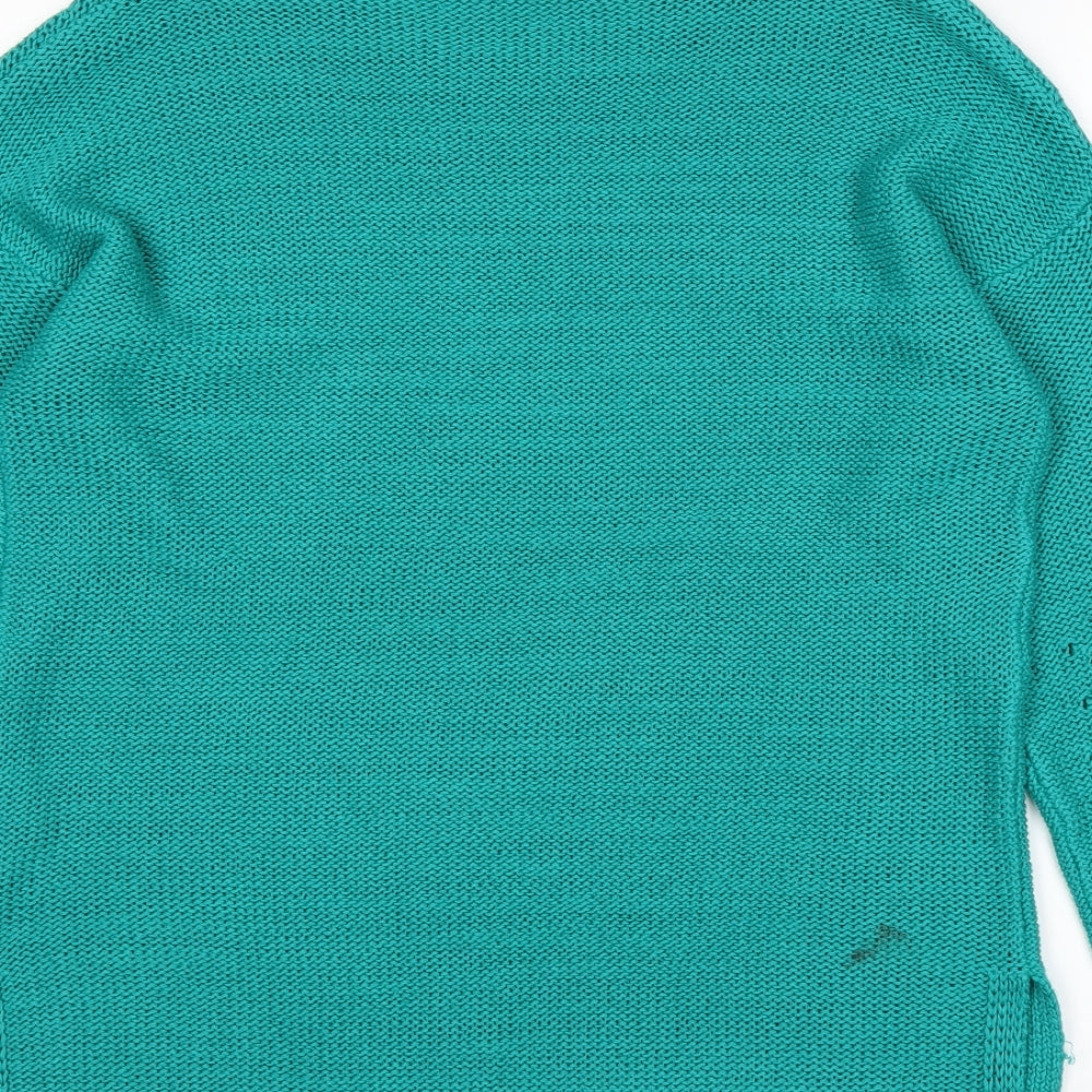 F&F Womens Green Pullover Jumper Size 12
