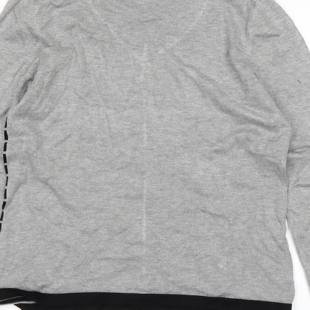Anne Smith Womens Grey Basic T-Shirt Size M