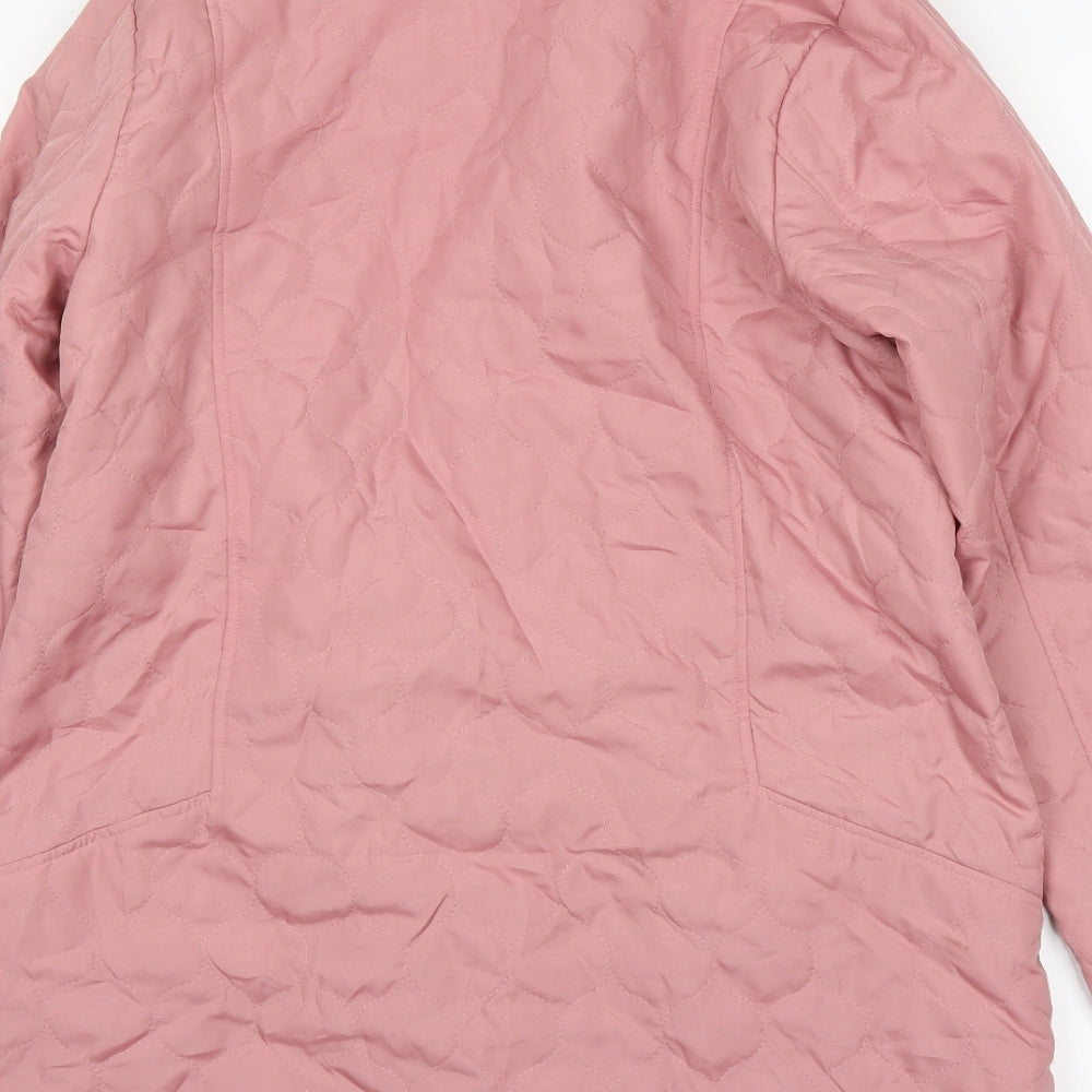 being casual Womens Pink Overcoat Coat Size 14