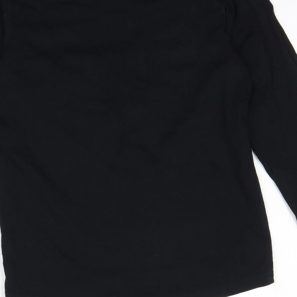 Nutmeg Girls Black Basic T-Shirt Size 10-11 Years