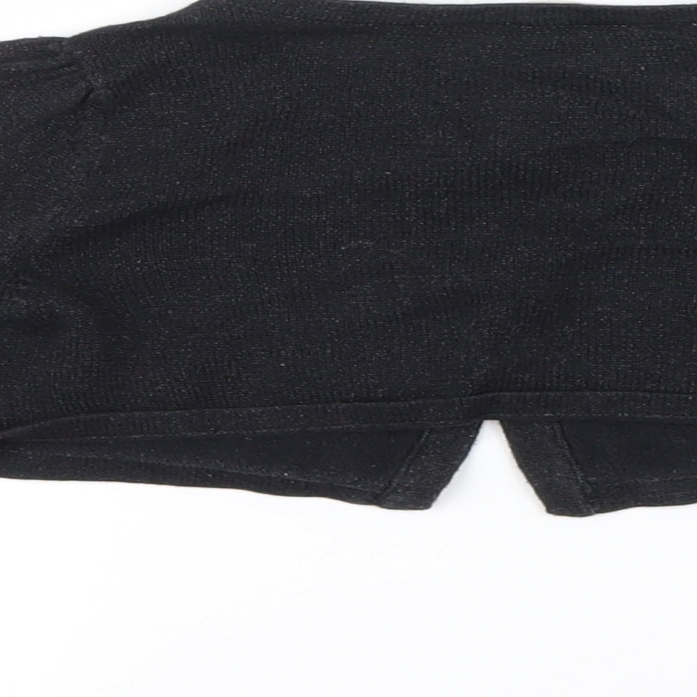 H&M Girls Black Knit Cardigan Jumper Size 5-6 Years