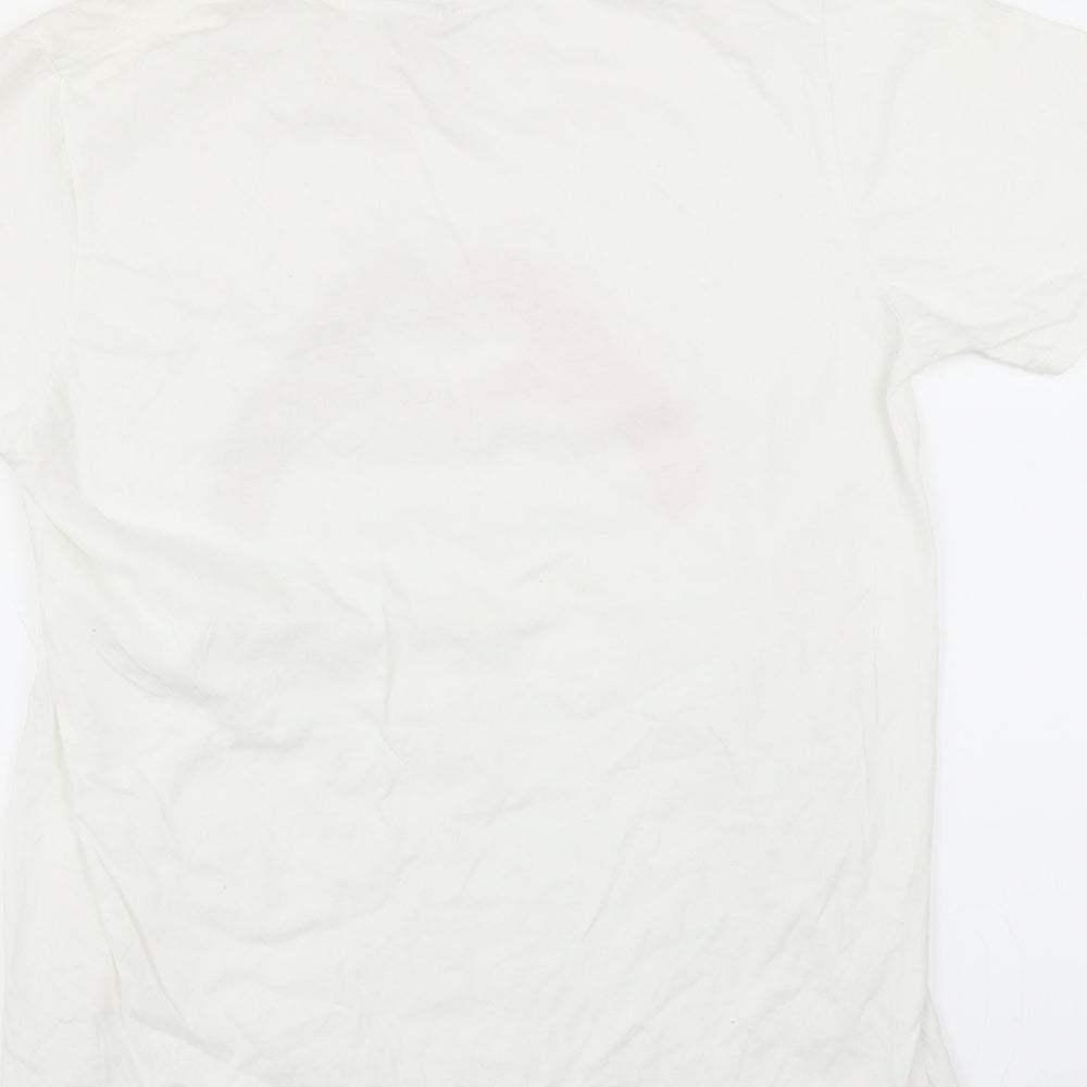 Gildan Womens White Basic T-Shirt Size M