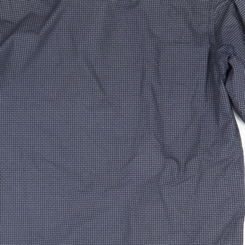 Jacob Harris Mens Blue Button-Up Size M