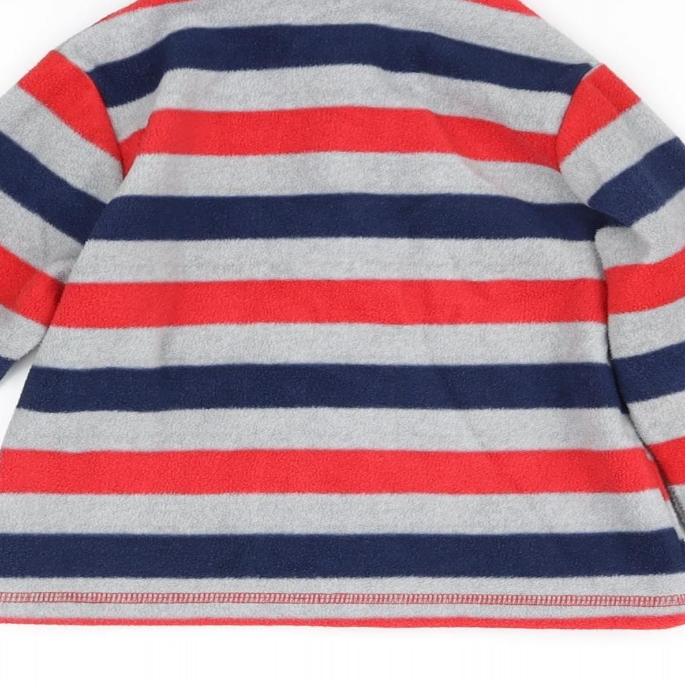 pre worn Boys Red Striped Jacket Size 2 Years