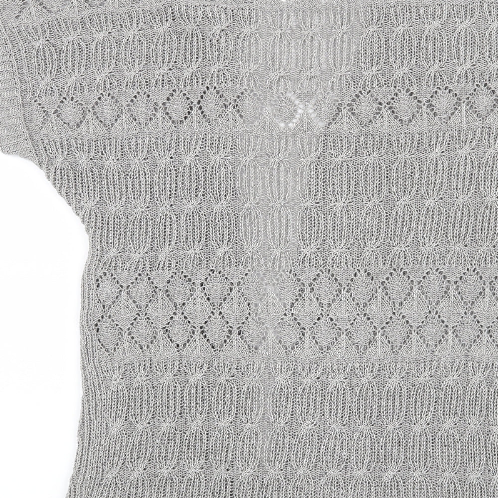 Per Una Womens Grey Cardigan Jumper Size 10
