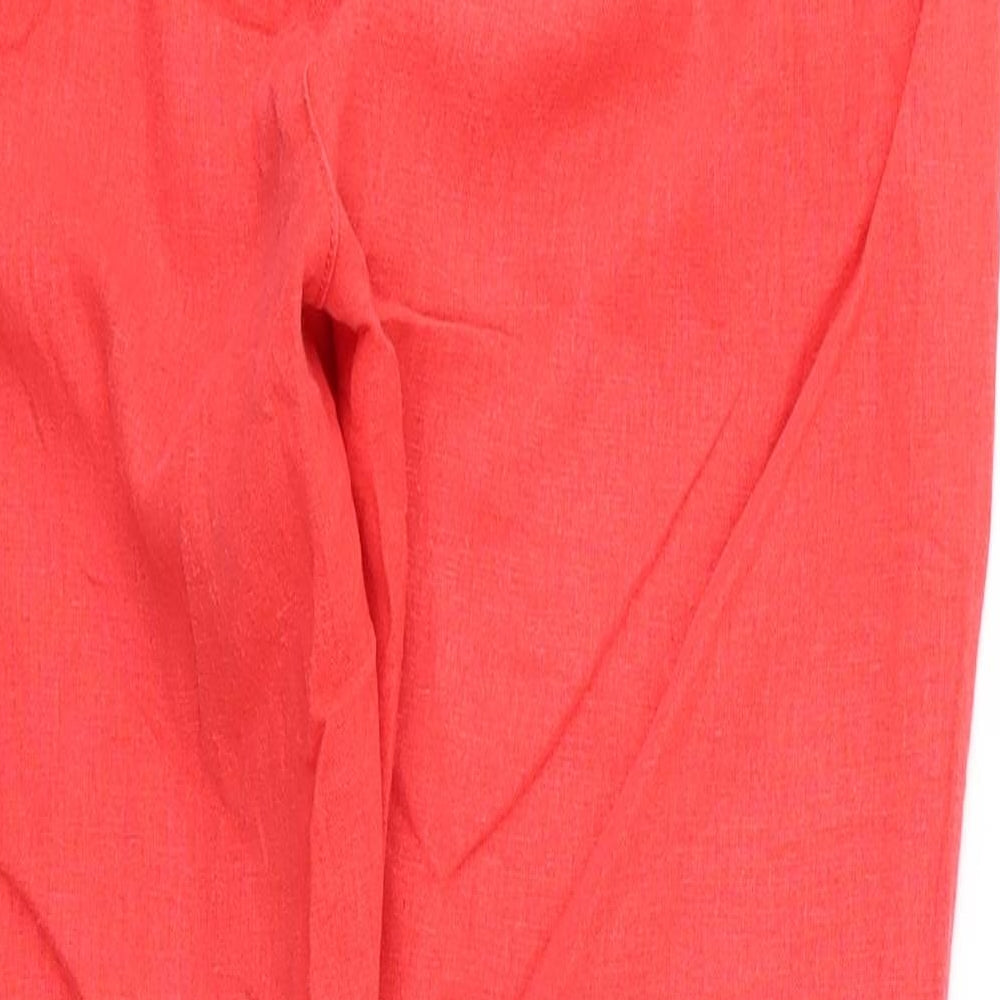 Peacocks Womens Red Trousers Size 10 L25 in