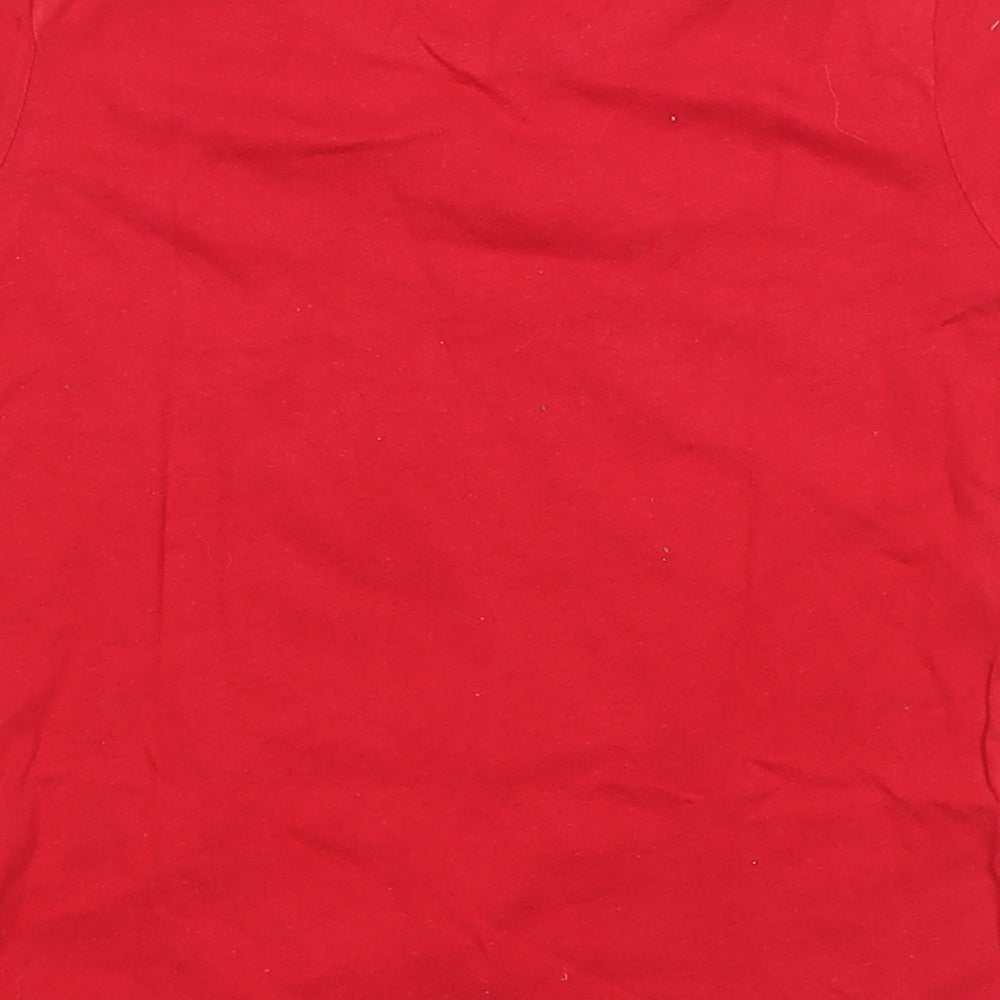 Primark Girls Red Basic T-Shirt Size 6-7 Years