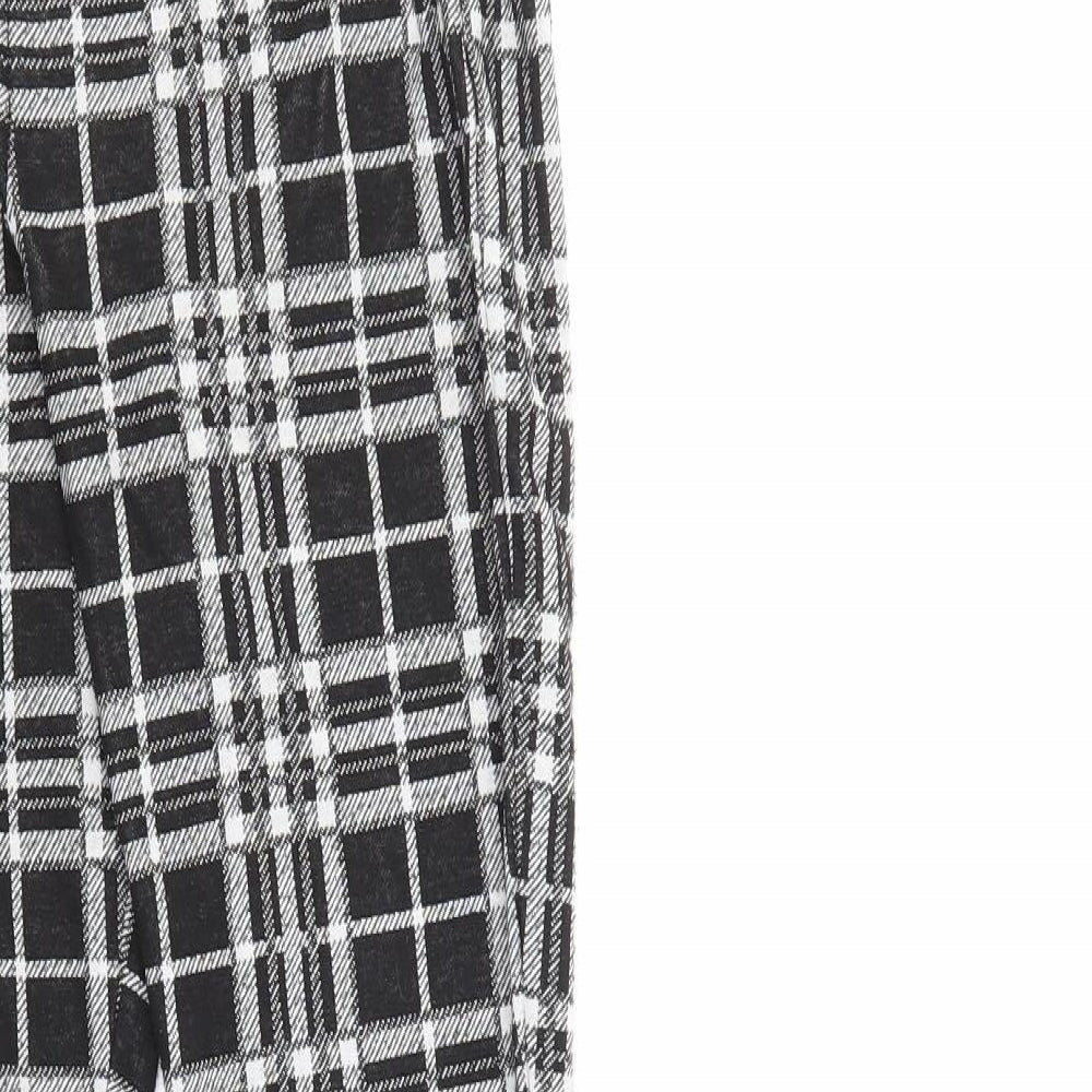 South Womens Black Check Jogger Leggings Size 10 L26 in