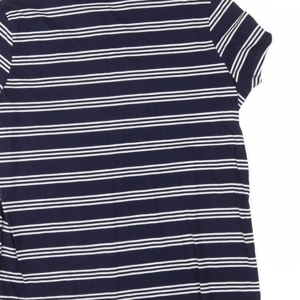 ASOS Womens Blue Striped Basic Polo Size 10