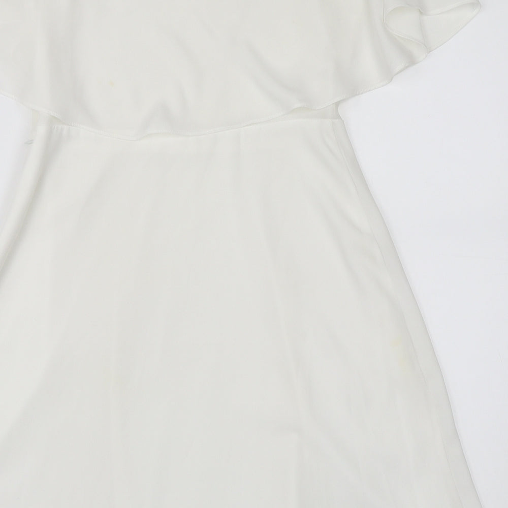 River Island Womens White Skater Dress Size 8