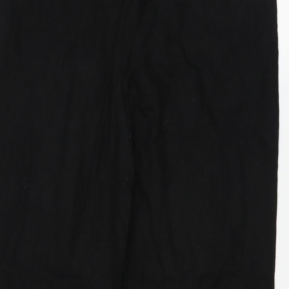 Papaya Womens Black Trousers Size 10 L25 in