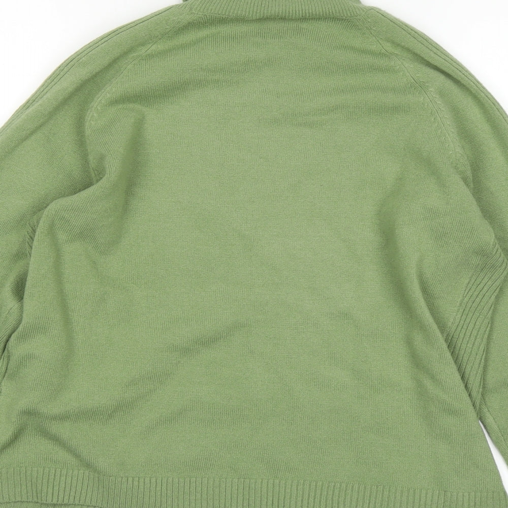 Filati Womens Green Pullover Jumper Size XL