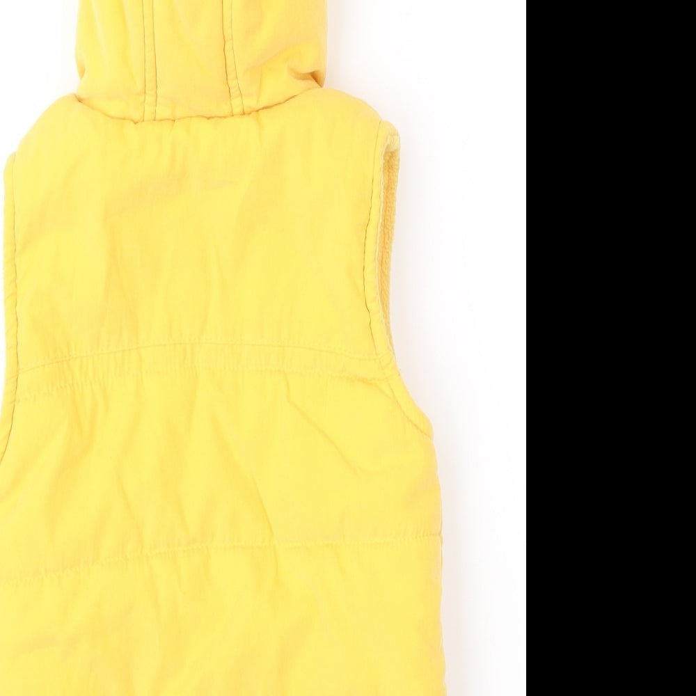 George Girls Yellow Gilet Waistcoat Size 6-9 Months