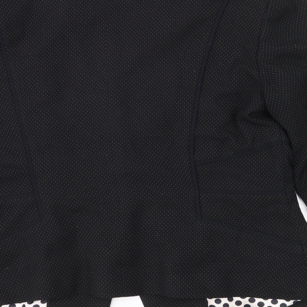 Marks and Spencer Womens Black Polka Dot Jacket Suit Jacket Size 10