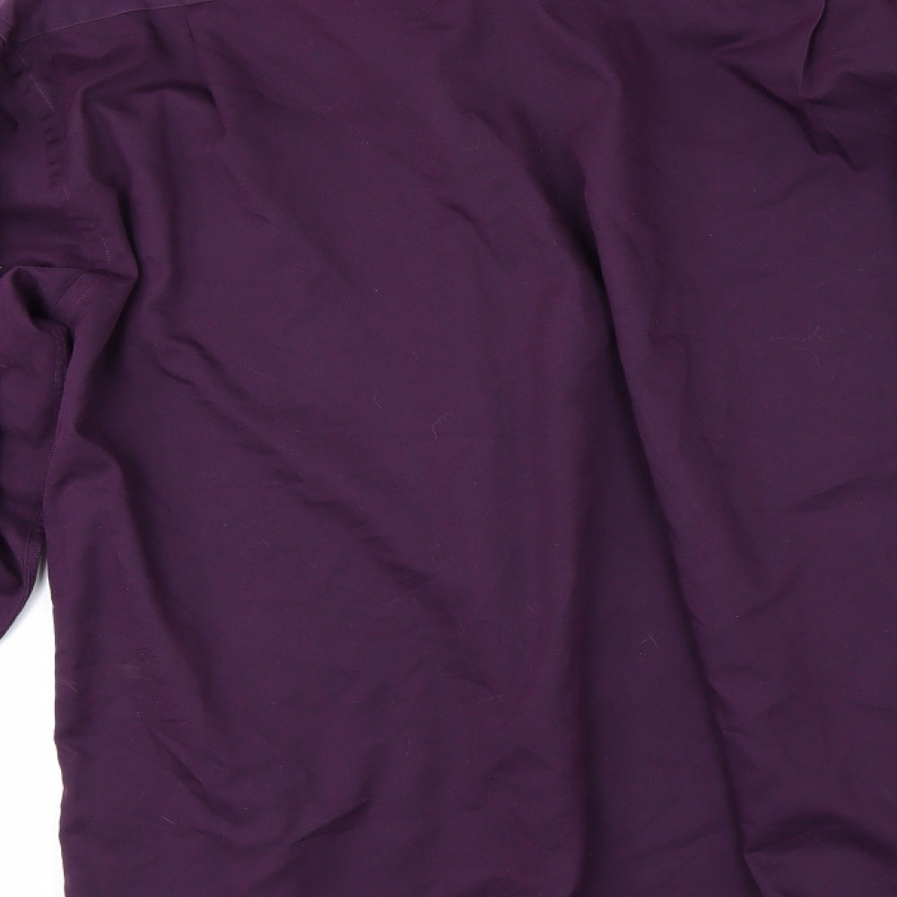 Marks and Spencer Mens Red Button-Up Size 16.5
