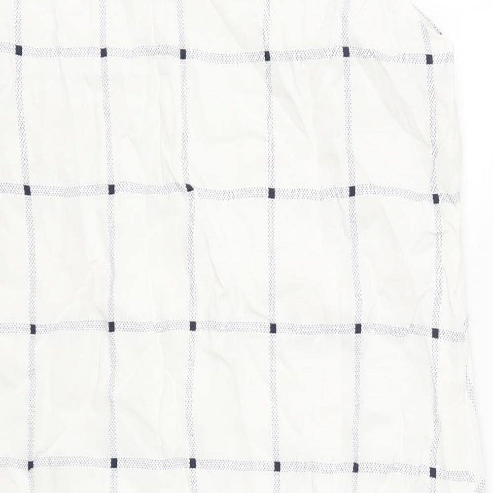 Marks and Spencer Womens White Check Pencil Dress Size 10