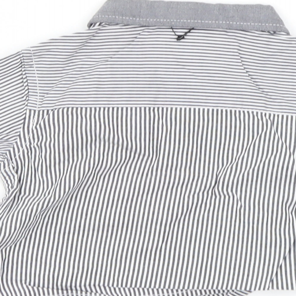 NEXT Baby Grey Basic Button-Up Size 3-6 Months