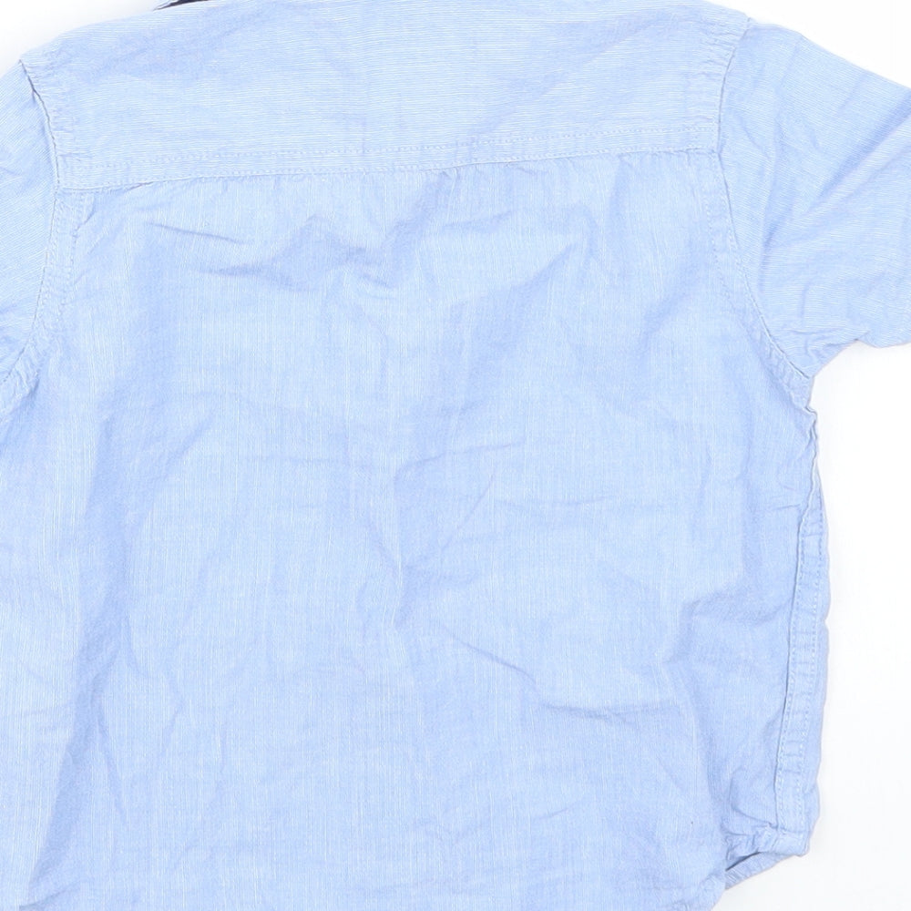 Gap Baby Blue Rayon Basic Button-Up Size 12-18 Months
