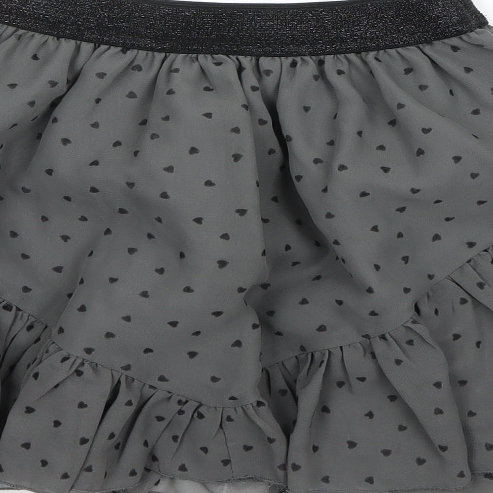 M&S Girls Green Polka Dot Mini Skirt Size 6-7 Years