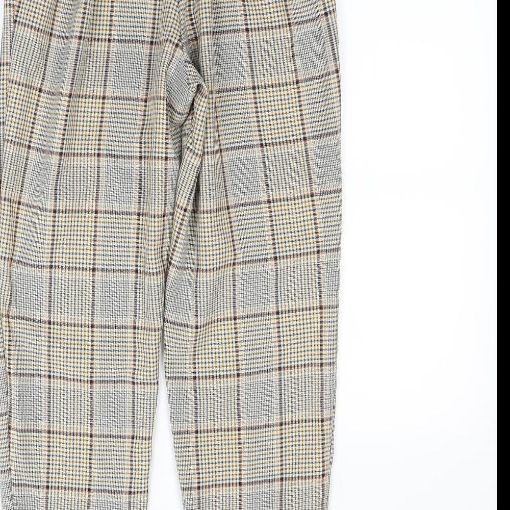 New Look Womens Multicoloured Check Dress Pants Trousers Size 6 L28 in