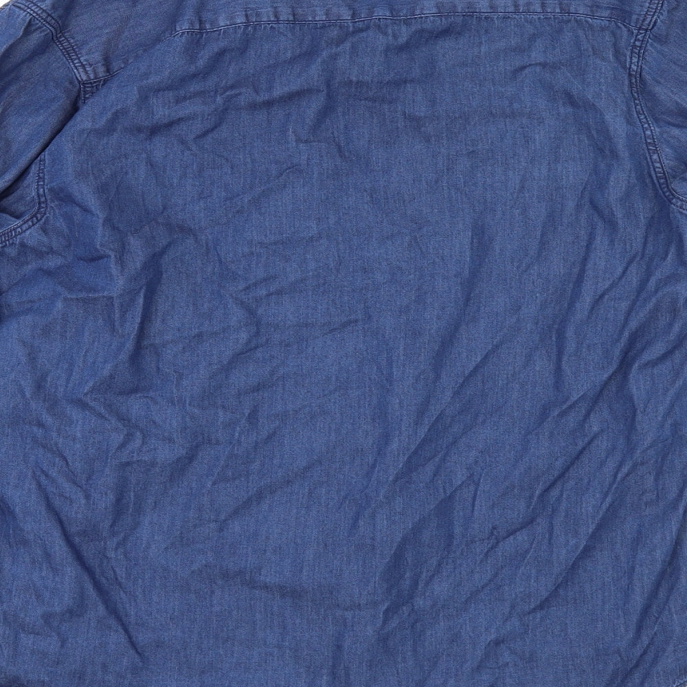 Cedar Wood State Mens Blue Button-Up Size L