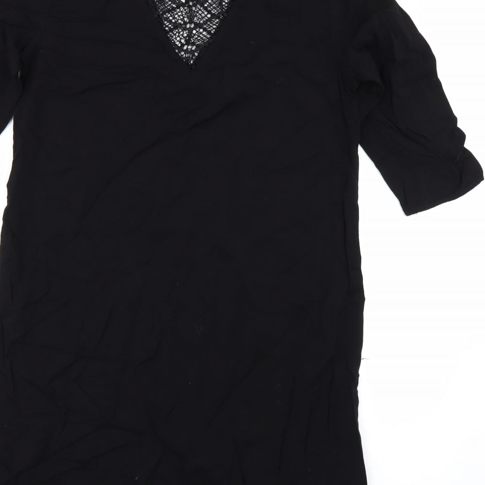 VILA Womens Black A-Line Size S