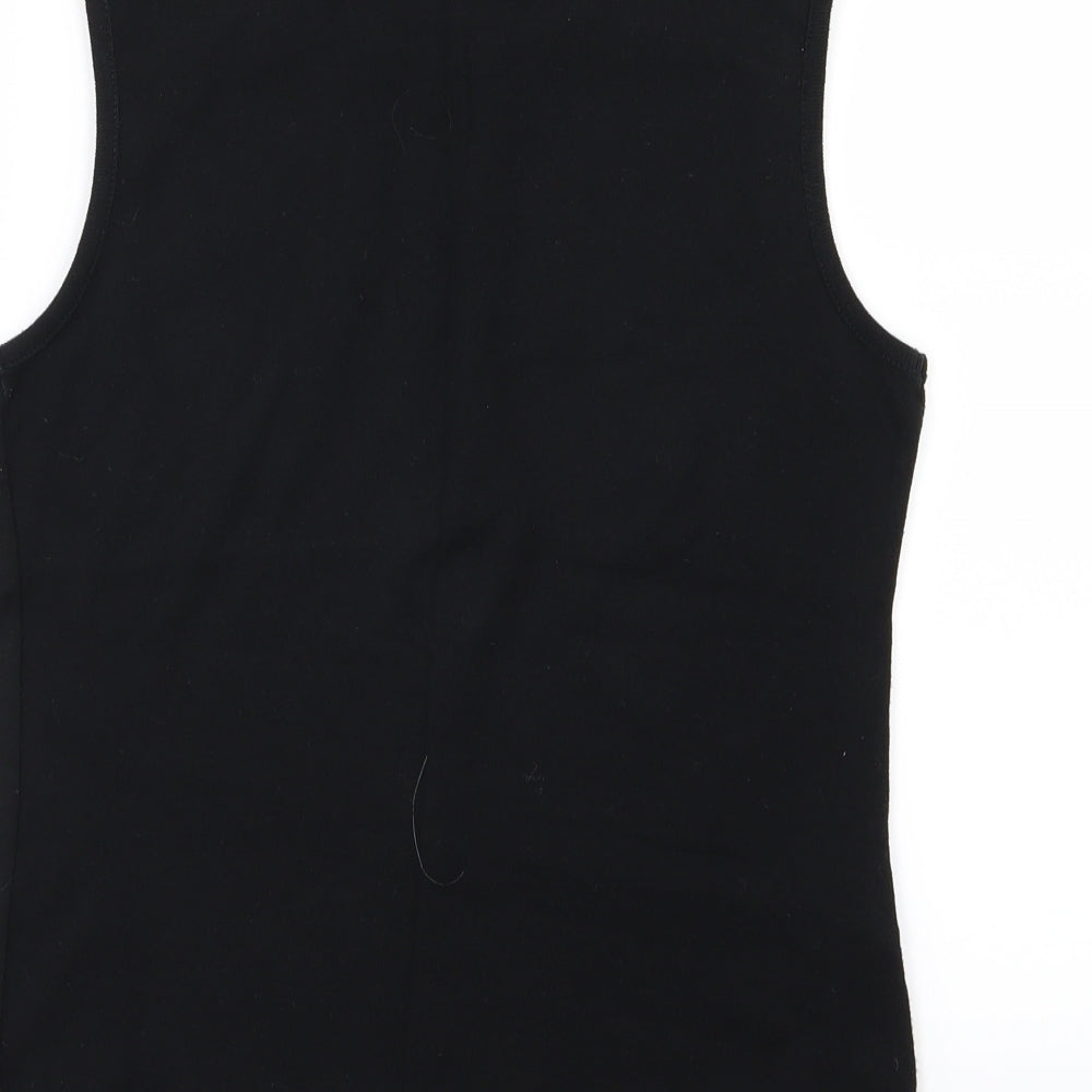 Joie De Vivre Womens Black Jersey Basic Tank Size 12