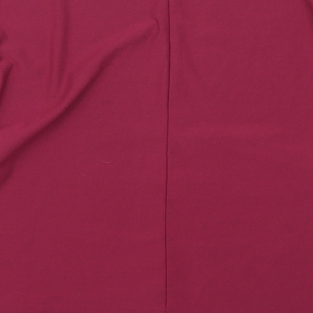 Label Be Womens Pink Basic T-Shirt Size 12 - Plum