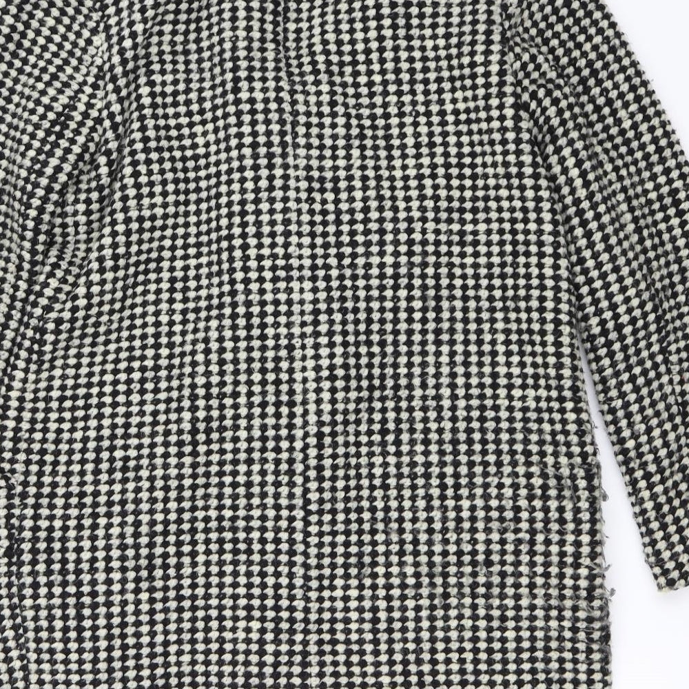 Debenhams Womens Black Overcoat Coat Size 10