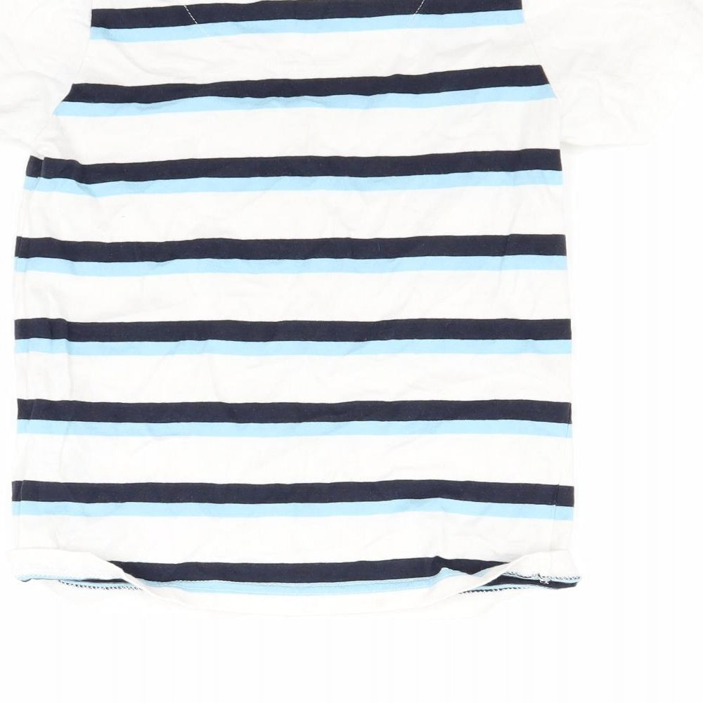 Voi Boys White Striped Basic T-Shirt Size 7-8 Years