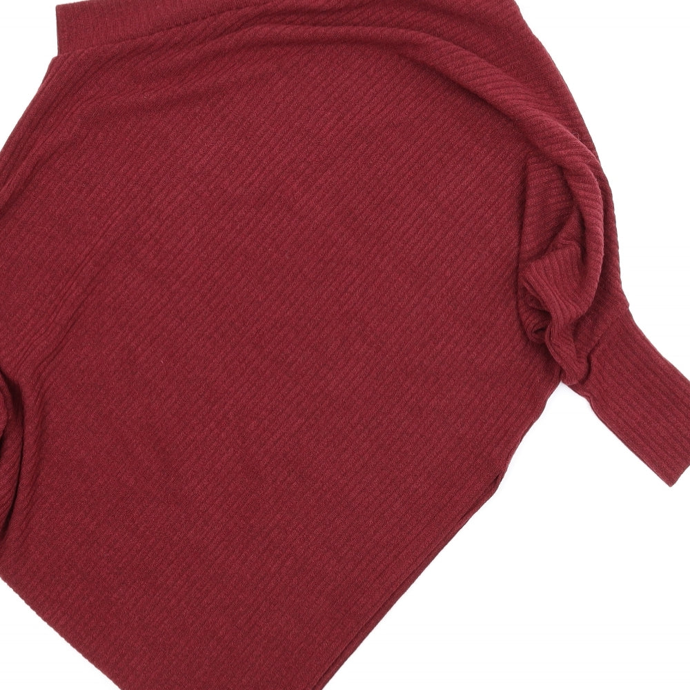 SheIn Womens Purple Pullover Jumper Size S