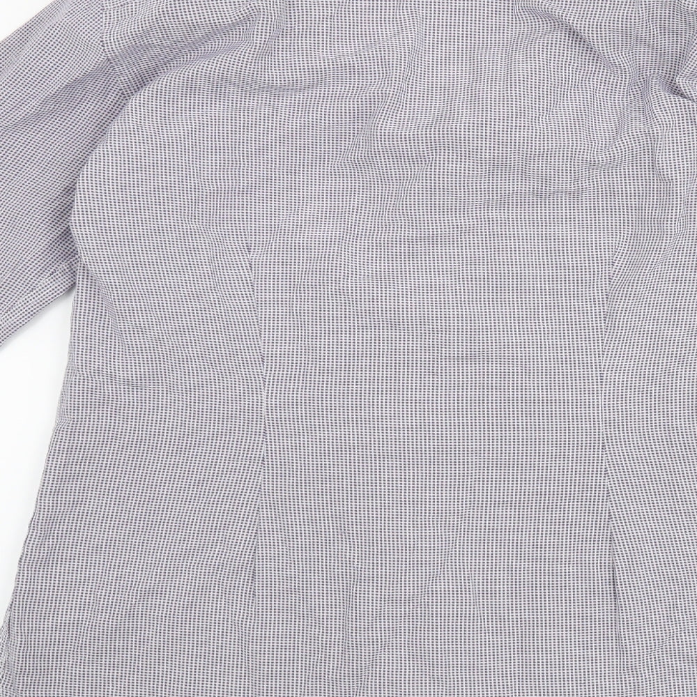 NEXT Mens Purple Button-Up Size 15