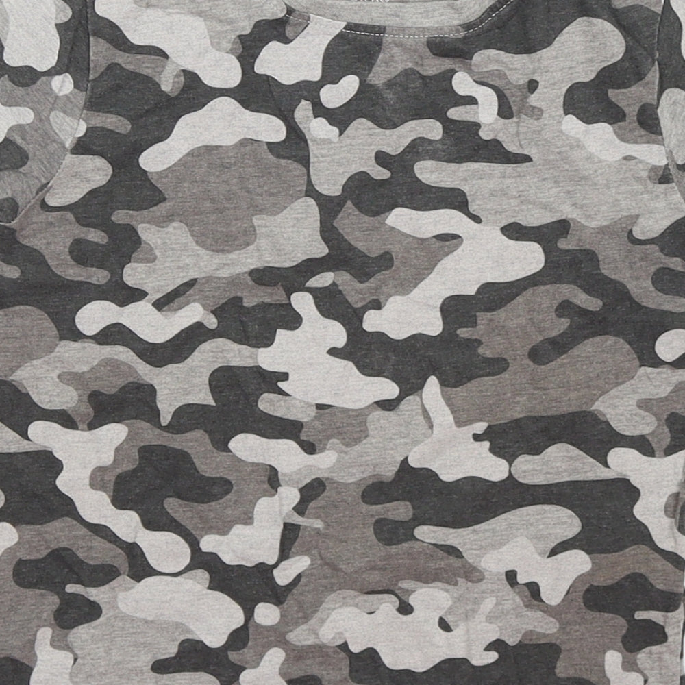 Primark Boys Grey Camouflage Basic T-Shirt Size 3-4 Years