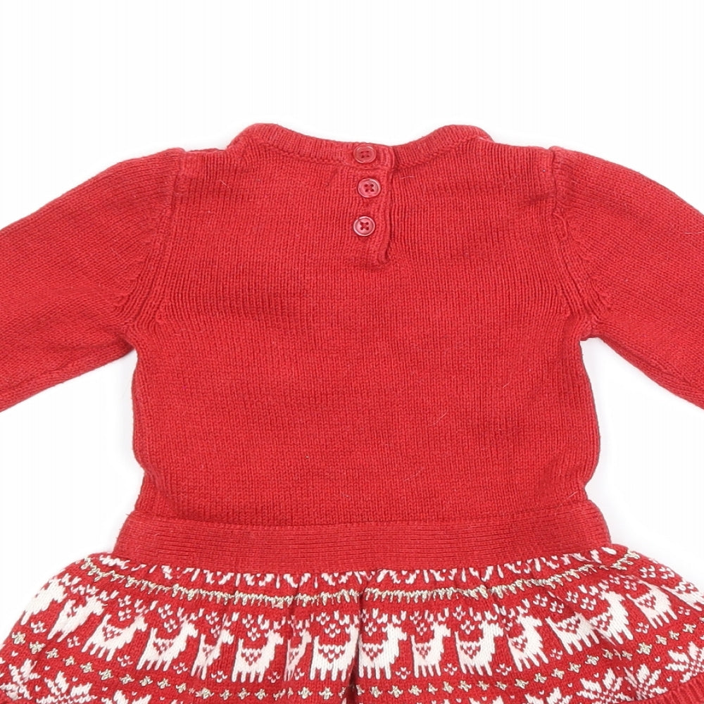 Maggie & Zoe Red Jumper Dress Size 3-6 Months