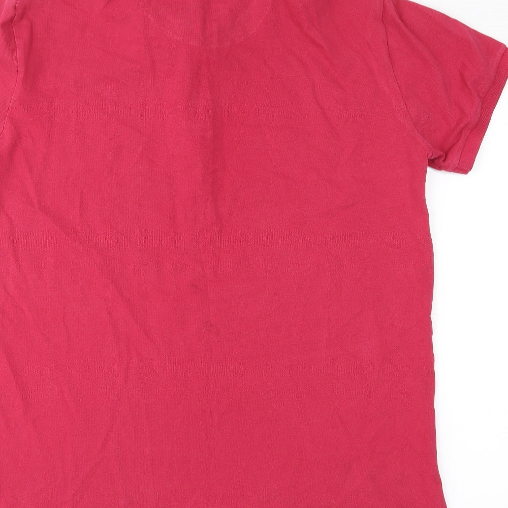 Acw85 Mens Pink Polo Size L
