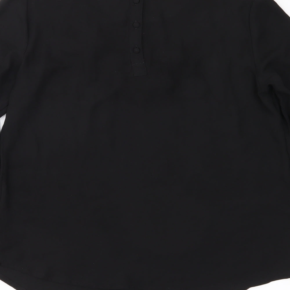 M&S Womens Black Basic Blouse Size 8