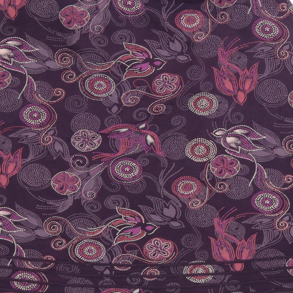 MANTRAY Womens Purple A-Line Skirt Size 10