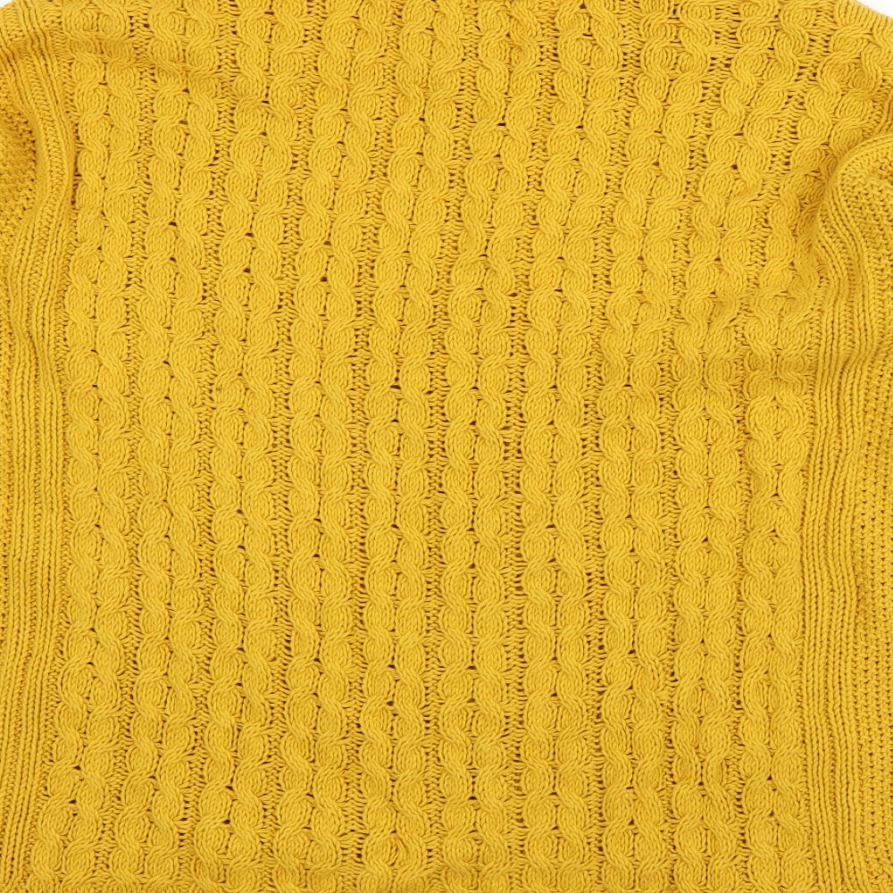 H&M Womens Yellow Pullover Jumper Size M