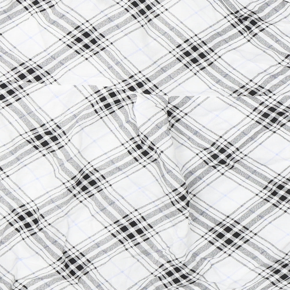 Newlook Girls White Check Basic Button-Up Size 13 Years
