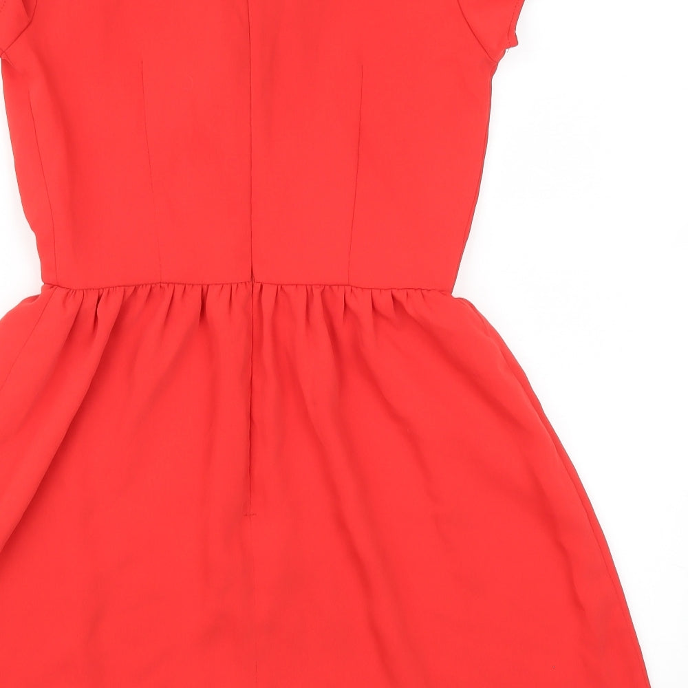 George Womens Red Skater Dress Size 8