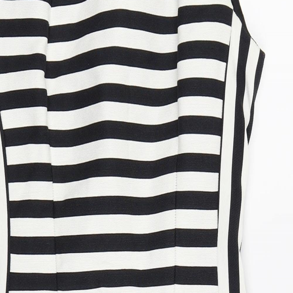 NEXT Womens White Striped Fit & Flare Size 6