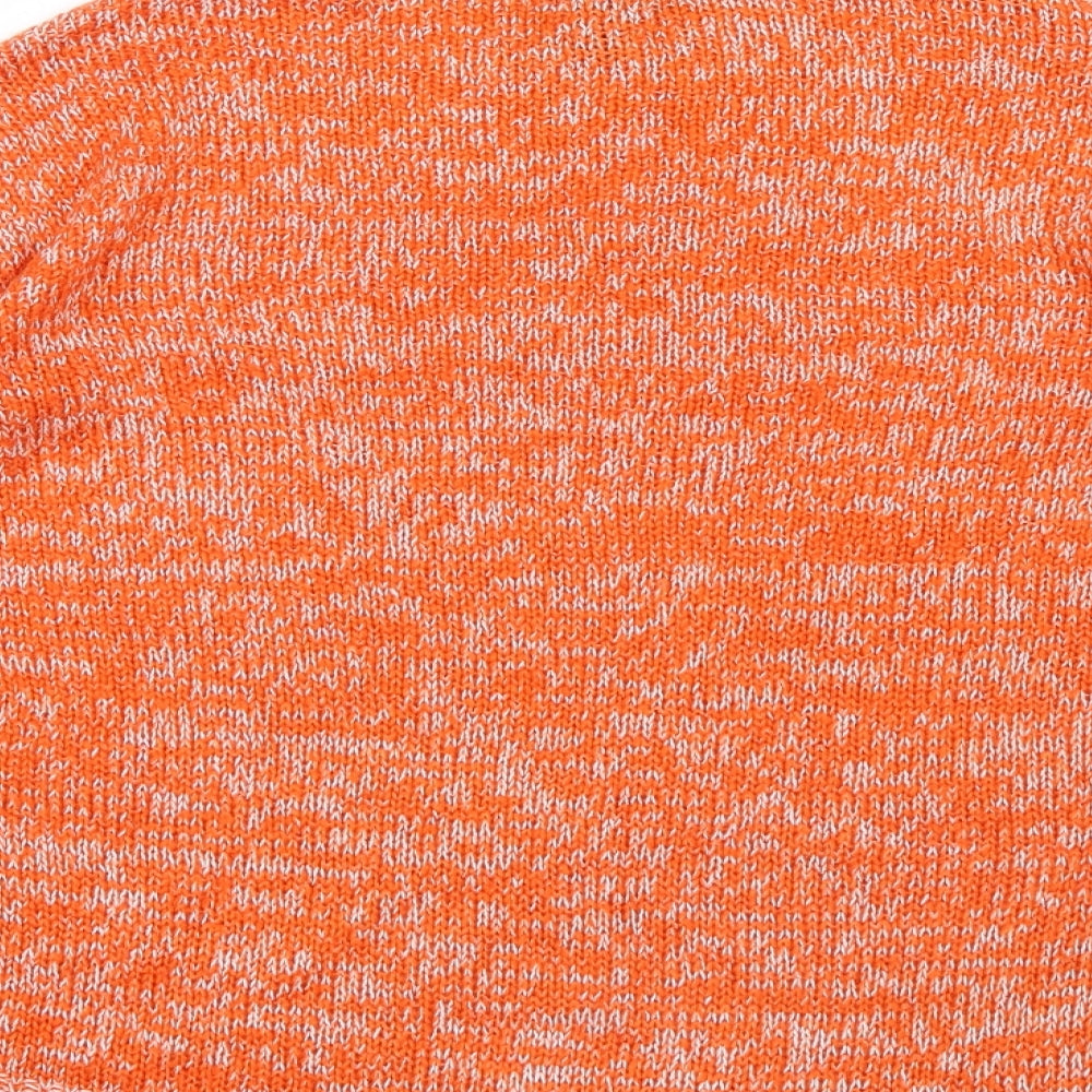 New Look Womens Orange Knit Pullover Jumper Size S