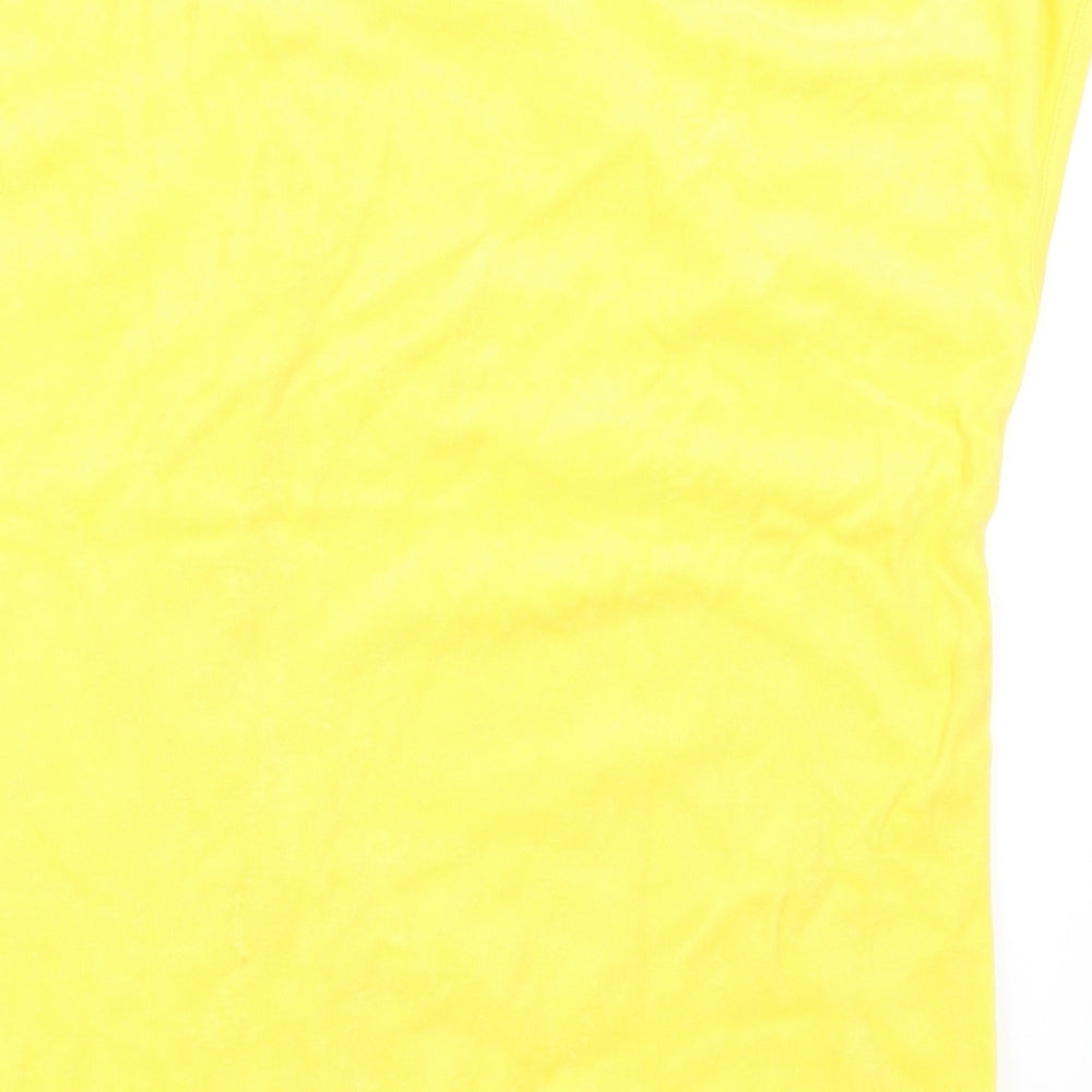 Preworn Womens Yellow Basic T-Shirt Size 12