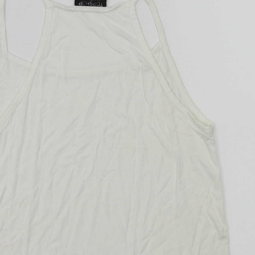 top shop Womens White Basic T-Shirt Size 6